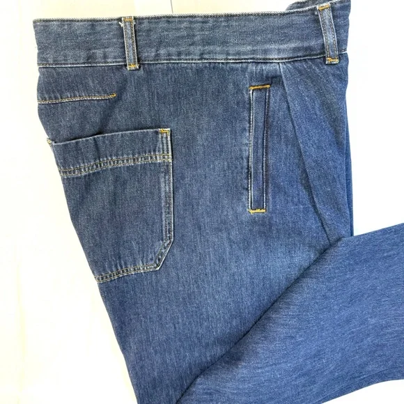 NWT ME+EM Clever Jean Lightweight Wide Leg Cropped Denim Size 26 - Picture 5 of 7